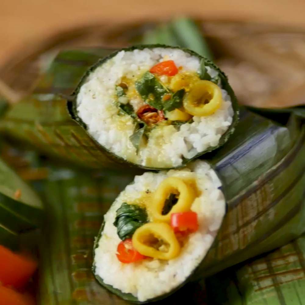 Nasi Bakar Cumi Pedas