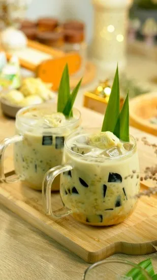 resep es cincau durian