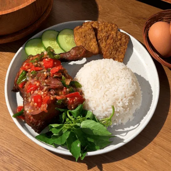 resep ayam kalasan sambal pecak