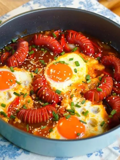 Sosis Telur Asam Manis