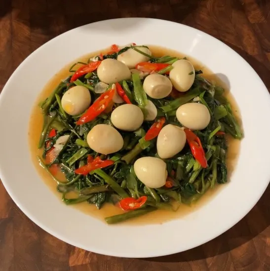 resep cah kangkung telor puyuh