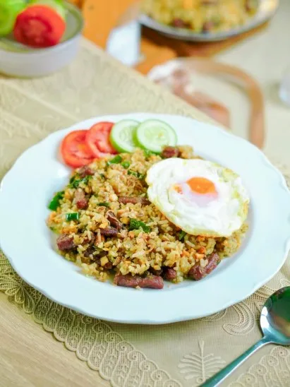 Resep nasi goreng sapi cabe ijo