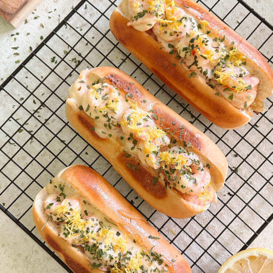 Brown Butter Prawn Bread