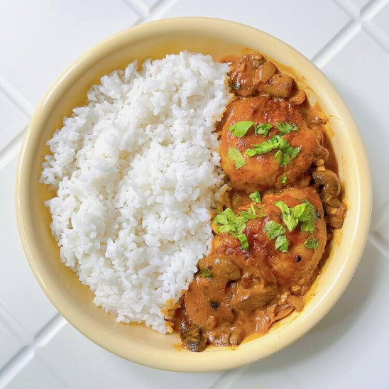 resep creamy coconut chicken