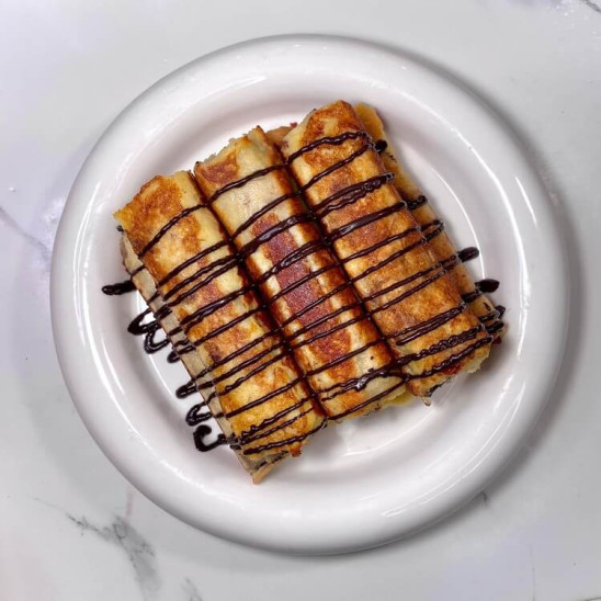 Roti Gulung Pisang Coklat