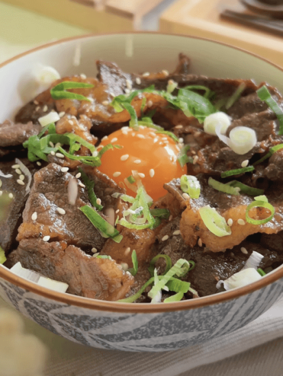 resep beef rice bowl