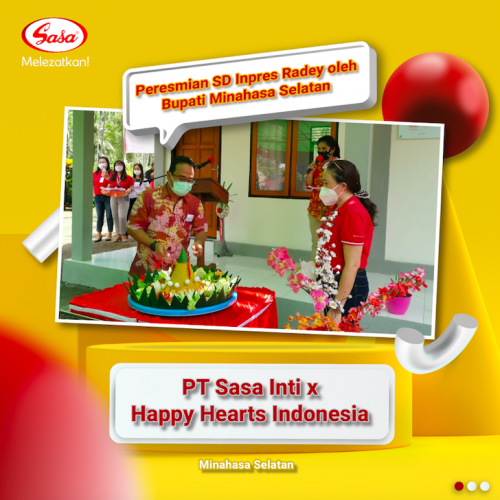 PT Sasa Inti dan Happy Hearts Indonesia membangun kembali SD Inpres Radey
