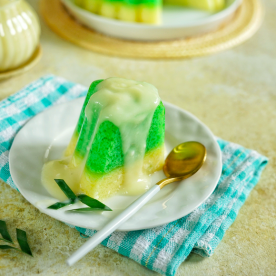resep puding kelapa nanas dengan vla santan