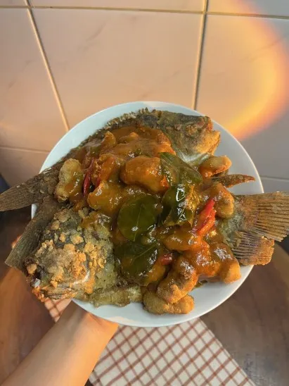 resep gurame saus padang