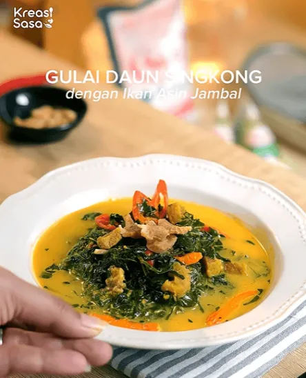resep gulai daun singkong