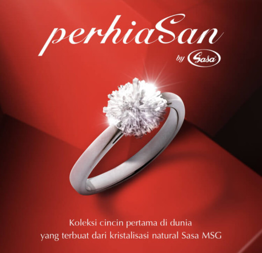 Koleksi Cincin PerhiaSan dari Kristalisasi MSG Pertama Kalinya oleh Sasa