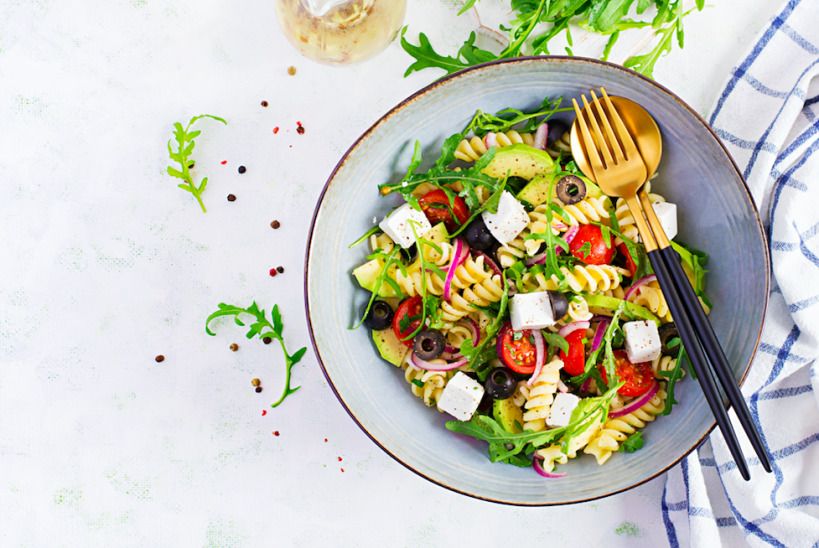 resep salad pasta saus kelapa