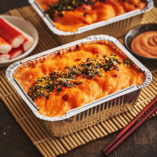 resep salmon kani mentai