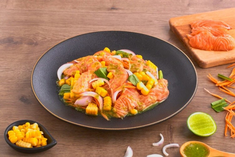 resep salmon yam
