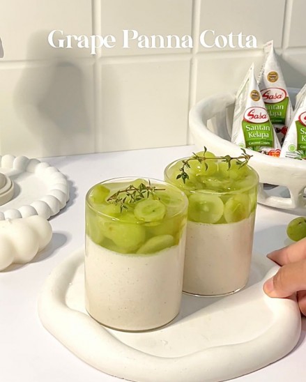 grape panna cotta